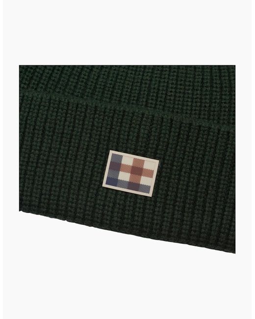 Aquascutum Green Active Label Army Beanie for men