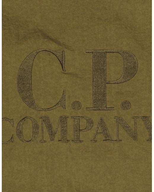 C P Company Green Plain Paper Touch Bag for men