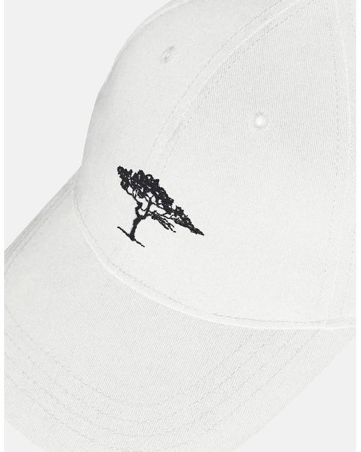 Fynch-Hatton White Cotton Chino Baseball Cap for men