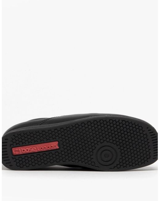 Base London Black London Event Leather Moccasin Shoes for men