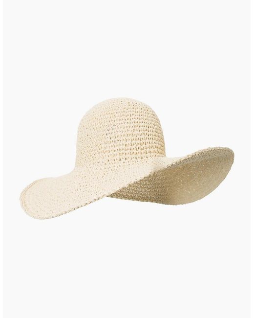 Mountain Warehouse White Ladies Straw Wide Brim Sun Hat