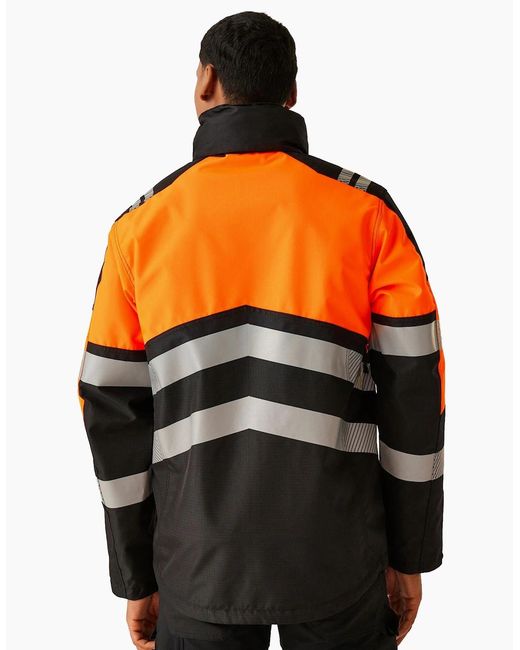 Regatta Orange Professional High-Vis Waterproof Jacket