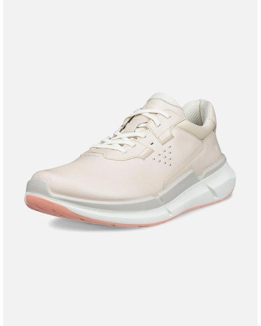 Ecco White Biom 2.2 Leather Trainers
