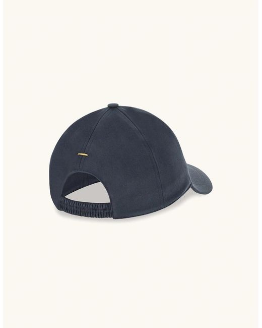 Paul & Shark Blue Stretch Cotton & Tencel Baseball Cap 013 for men