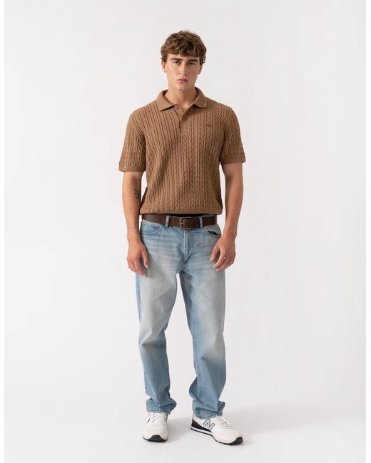 Lacoste Brown Polo Short Sleeve Sweatshirt for men