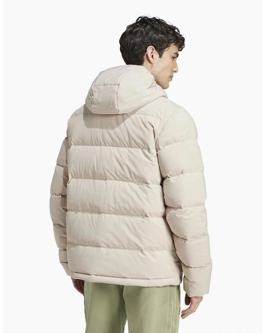 Adidas Natural Helionic Hooded Down Jacket for men