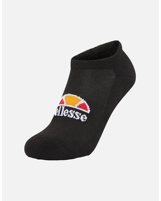 Ellesse Black Rebi 3 Pack Trainer Liner Socks for men