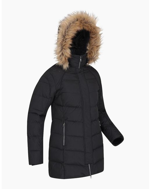 Mountain Warehouse Blue Ladies Isla Ii Long Down Jacket