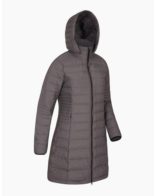 Mountain Warehouse Gray Ladies Furnace Down Long Length Padded Jacket