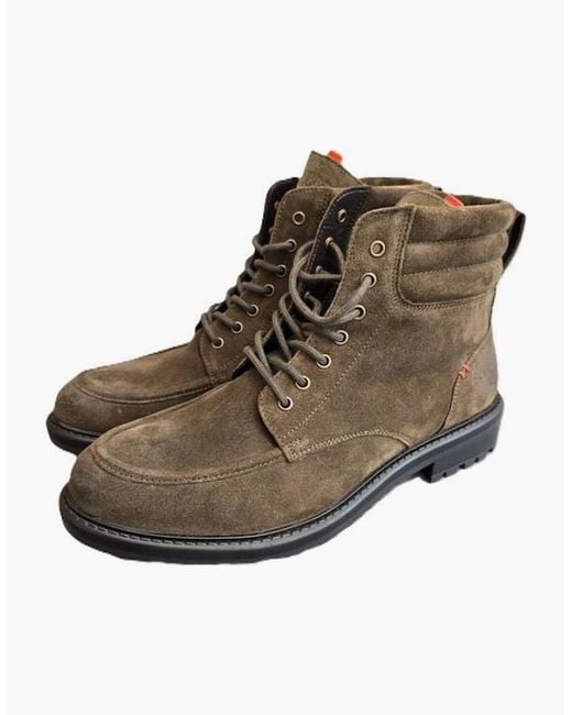 Osprey Brown London The Pentney Waxed Suede Kola Boots for men