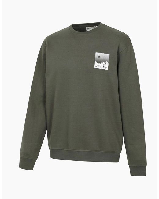 Mountain Warehouse Green Mountain Scene Sweatshirt for men