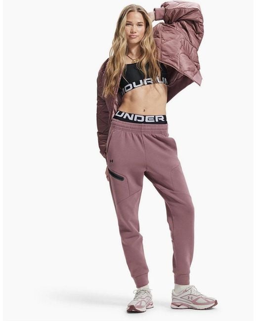 Under Armour Pink Unstoppable Solid Patterned Slim Joggers