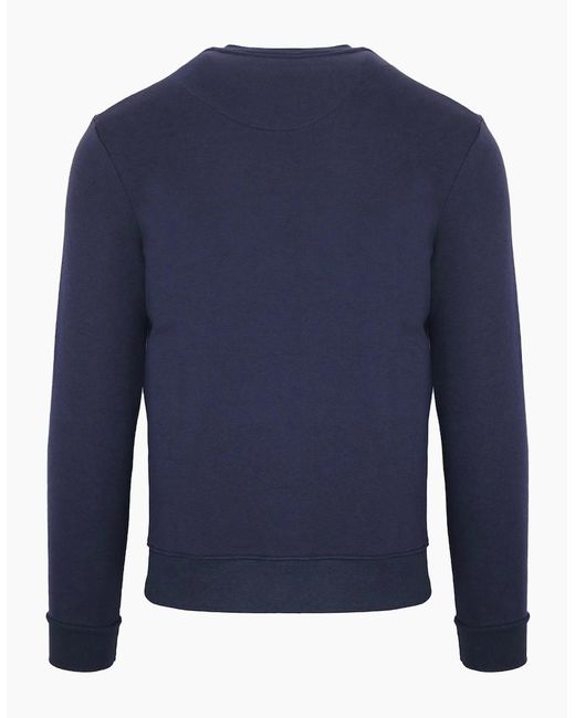 Aquascutum Blue Aldis Chest Logo Sweatshirt for men