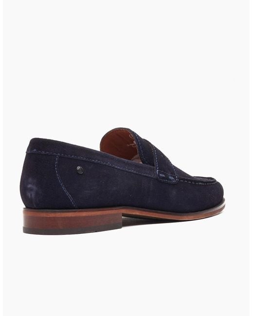 Base London Blue London Slate Loafer Shoes for men