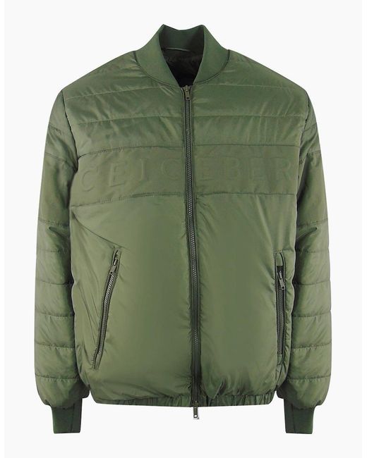 Iceberg Green Ice Padded Bomber Jacket