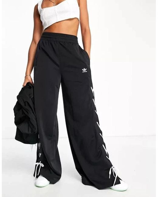 Adidas Blue Originals Wide Leg Laced Track Pants