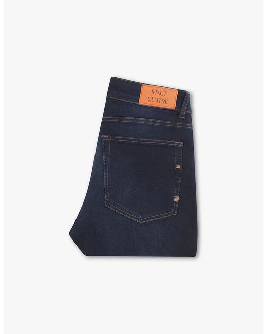 Vingt Quatre Denim Blue Vingt Quatre Slim Fit Rinse Jeans for men