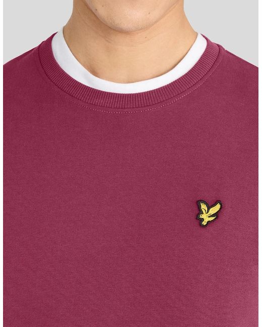 Lyle & Scott Red Everyday Cotton Crew Neck Sweatshirt for men