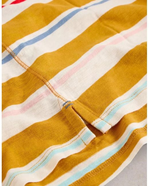White Stuff Blue Abbie Stripe Tee Chartreuse Multi