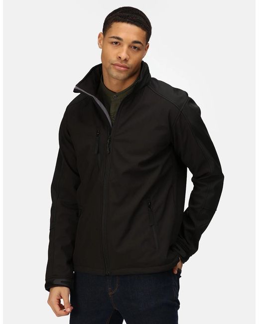 Regatta Black Hydroforce 3-Layer Softshell Jacket (Wind Resistant, Water Repellent & Breathable) for men