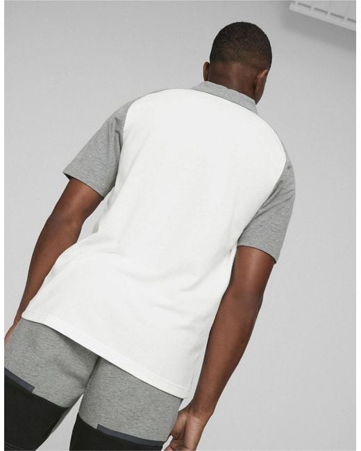 PUMA White Teamcup Casuals Polo Shirt for men