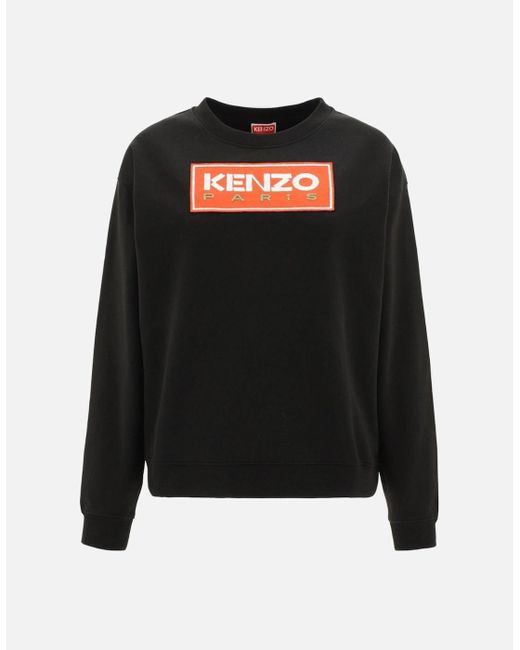 KENZO Black Paris Block Logo Sweatshirt