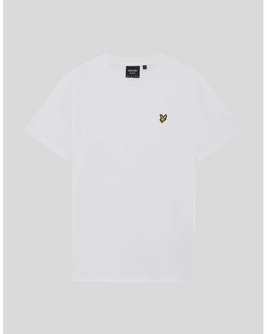Lyle & Scott White Relaxed Cotton T-Shirt for men
