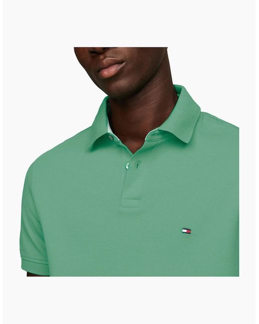 Tommy Hilfiger Green Polo Shirts Regular Fit Tee