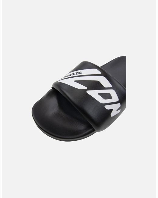 DSquared² Icon New Generation Slides in Black for Men | Lyst UK