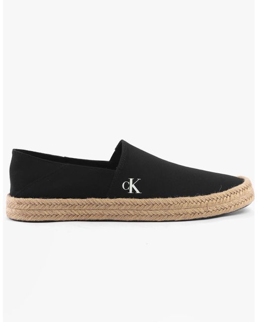 Calvin Klein Black Espadrille Canvas Shoes Ck for men