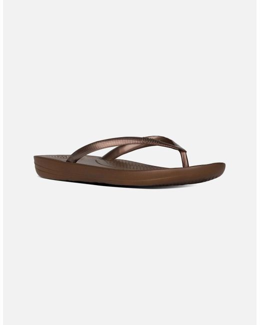 Fitflop Brown Iqushion Toe Post Sandals