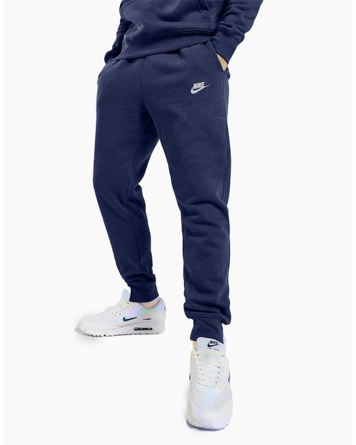 Nike Blue Full Tracksuits Bv2654 Club Tracksuit Pullover Hoodie Fleece Joggers for men