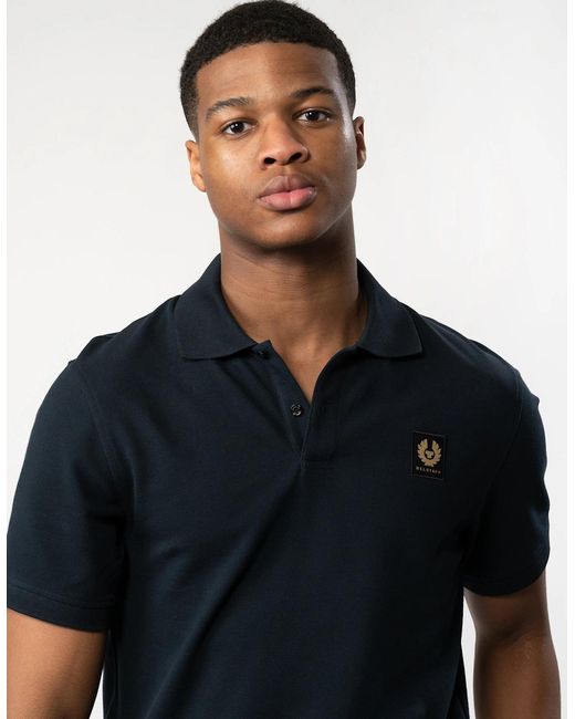 Belstaff Black Short Sleeved Polo for men