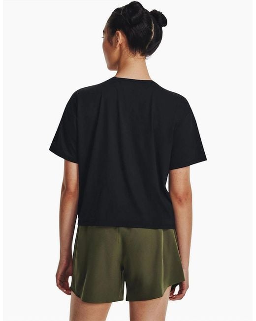 Under Armour Black Armour Motion Ss Gym Top