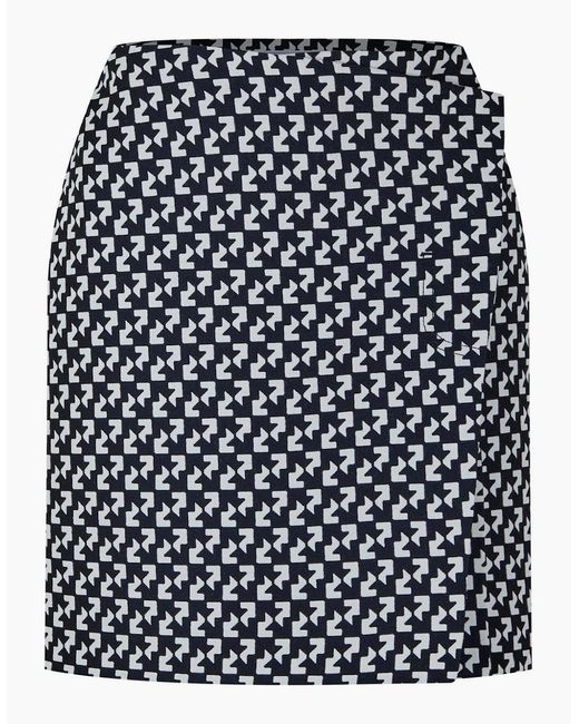 Off-White c/o Virgil Abloh Black Mini Geometric Patterned Wrap Skirt