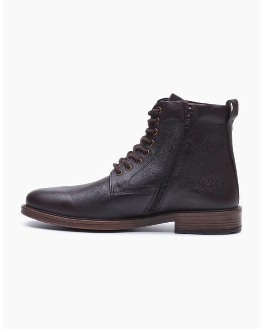 Hush Puppies Black Irwin Leather Ankle Boots for men