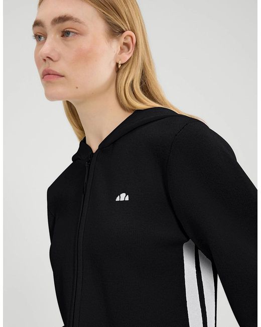 Ellesse Black Laneisa Knitted Fz Hoodie