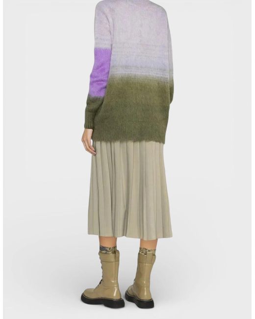Off-White c/o Virgil Abloh Purple Mohair Helvetica Logo Turtleneck Military Lilac