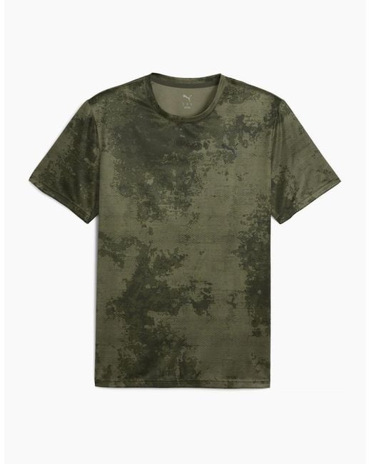 PUMA Green Tad Essentials Aop T-Shirt for men
