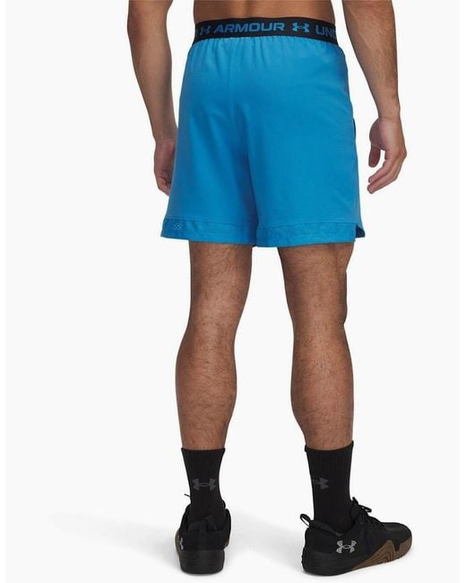 Under Armour Blue Vanish Fitness Shorts With Bold Logo for men