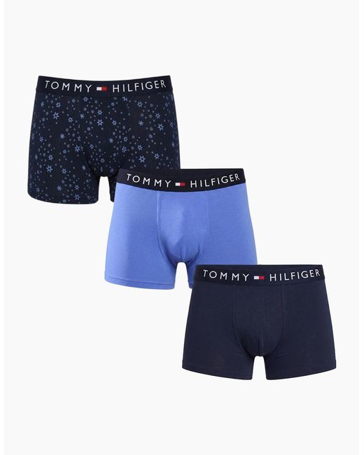 Tommy Hilfiger Blue Trunks 3 Pack Soft Trunks for men