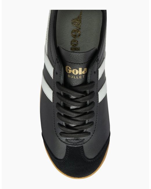 Gola Black Bullet Leather Trainers