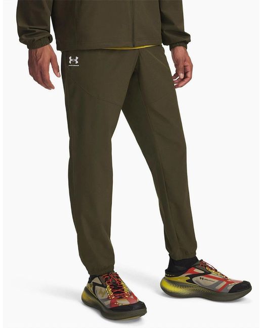 Under Armour Green Vibe Solid Patterned Tapered Joggers for men