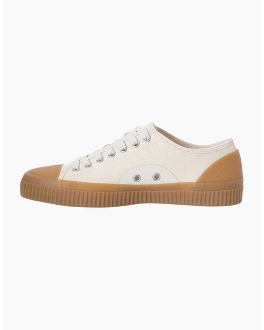 Fred Perry White Hughes Low Canvas Ecru Trainers for men