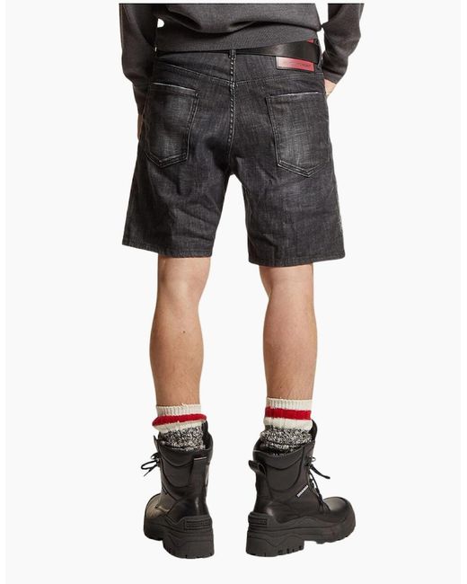DSquared² Gray Marine Bermuda Denim Shorts for men