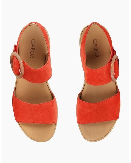 Gabor Orange Andre Sandals