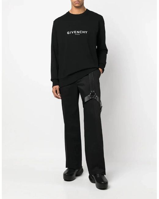 Givenchy Black Reverse Paris Slim Fit Sweatshirt for men