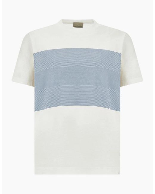 Paul & Shark Blue Riviera Cotton Jersey T-Shirt 330/Whte for men