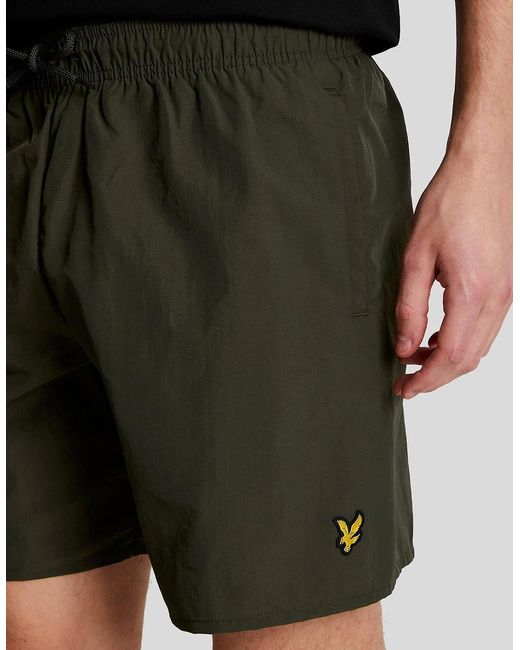 Lyle & Scott Black Plain Swim Shorts for men