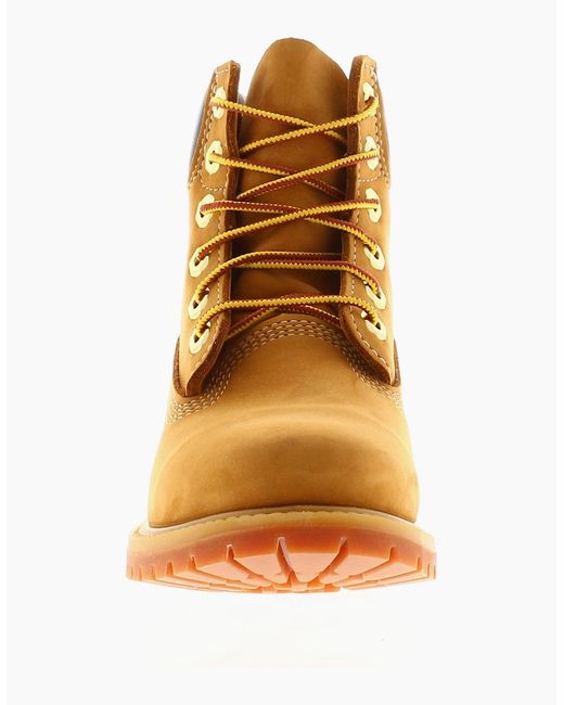 Timberland Orange Ankle Boots Premium 6 Inch Waterproof Leather Lace Up Tan Uk S